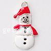 Zinc Alloy Christmas Pendants, Snowman, plated, Christmas jewelry & enamel Approx 2mm 