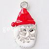 Zinc Alloy Christmas Pendants, Santa Claus, plated, Christmas jewelry & enamel Approx 2.5mm 