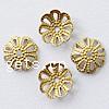 Brass Bead Cap, Flower, plated, hollow Approx 0.8mm 