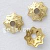 Brass Bead Cap, Flower, plated Approx 1mm 