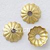 Brass Bead Cap, Flower, plated Approx 1mm 