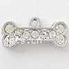 Zinc Alloy Rhinestone Pendants, Dog Bone, with rhinestone, cadmium free Approx 2mm 