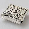 Zinc Alloy Flat Beads, Rhombus, plated nickel, lead & cadmium free Approx 1mm 