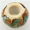 Lampwork Glass Beads Europeo Style, Rondelle, 14x8mm, Hole:Approx 5MM, Sold by PC