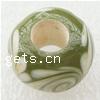 Lampwork Glass Beads Europeo Style, Rondelle, 14x8mm, Hole:Approx 5MM, Sold by PC