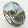 Lampwork Glass Beads Europeo Style, Rondelle, 14x8mm, Hole:Approx 5MM, Sold by PC