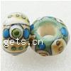 Lampwork Glass Beads Europeo Style, Rondelle, 14x8mm, Hole:Approx 5MM, Sold by PC