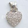 Cubic Zirconia Brass Pendants, Heart, faceted Approx 