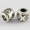 Zinc Alloy European Beads, Drum, plated, without troll Approx 3mm 