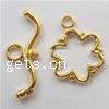 Brass Toggle Clasp, Flower, plated, single-strand Approx 2mm 