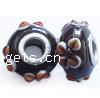 Lampwork Sterling Silver Double Core Beads, Rondelle, 13x8mm, Hole:Approx 4.5MM, Sold by PC