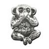 Zinc Alloy European Beads, Monkey, plated, without troll Approx 4.5mm 