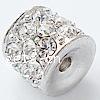 Rhinestone Zinc Alloy Beads, Tube, plated nickel free Approx 2.5mm 