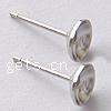 Brass Earring Stud Component, stainless steel post pin, plated 