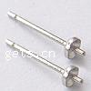 Brass Earring Stud Component, stainless steel post pin, plated 