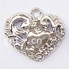 Zinc Alloy Heart Pendants, plated cadmium free Approx 2mm, Approx 