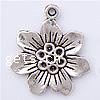 Zinc Alloy Flower Pendants, plated cadmium free Approx 2mm 