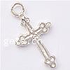 Zinc Alloy Cross Pendants, plated cadmium free Approx 2mm 