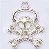 Zinc Alloy Skull Pendants, plated cadmium free Approx 2mm 