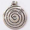 Zinc Alloy Flat Round Pendants, plated nickel, lead & cadmium free Approx 2mm 