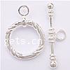 Zinc Alloy Toggle Clasp, Round, single-strand & twist cadmium free  Approx 3mm 