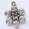 Zinc Alloy Flower Pendants, plated, 6 petal nickel, lead & cadmium free Approx 2mm, Approx 