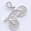 Fahrzeug Zinklegierung Anhänger, Fahrrad, plattiert, keine, frei von Nickel, Blei & Kadmium, 16x14x2mm, Bohrung:ca. 2mm, ca. 700PCs/Tasche, verkauft von Tasche