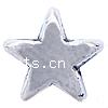 Granos de estrellas la aleación del cinc, aleación de zinc, chapado, más colores para la opción, 6x6x3mm, agujero:aproximado 1mm, 4000PCs/Bolsa, Vendido por Bolsa