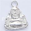 Pendentif bijoux bouddhistes, alliage de zinc, bouddha, plus de couleurs à choisir, sans cadmium Environ 3mm Vendu par sac