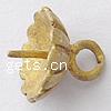 Brass Peg Bail, Flower, plated Approx 2mm 