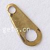 Brass Chain Tab, Teardrop, plated, 1/1 loop Approx 1mm 