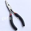 Ferronickel Round   Flat Nose Plier, with Plastic, black 