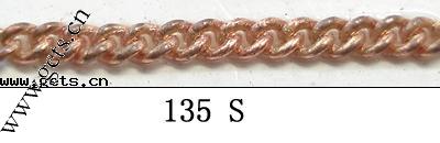 Messing ovale Kette, Kundenindividuell & Twist oval, keine, frei von Nickel, Blei & Kadmium, 1.3x1.8mm, 100m/Strang, verkauft von Strang