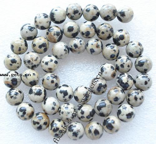 Perles dalmatiens, Dalmate, Rond, multiple tailles pour le choix, Trou:Environ 1mm, Longueur:15 pouce, Vendu par brin