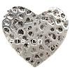 Zinc Alloy Heart Pendants, plated nickel, lead & cadmium free Approx 5mm 