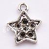 Zinc Alloy Pendant Rhinestone Setting, Star, plated cadmium free Approx 2mm 