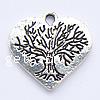 Zinc Alloy Heart Pendants, plated cadmium free Approx 3mm 