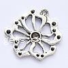 Zinc Alloy Pendant Rhinestone Setting, Flower, plated cadmium free Approx 2mm 