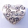 Zinc Alloy European Beads, Heart, plated, without troll nickel, lead & cadmium free Approx 4mm 