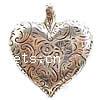 CCB Plastic Pendants, Copper Coated Plastic, Heart, plated lead & nickel free 