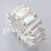 Kubisch Zirconia Echtsilber Europa Perlen, 925 Sterling Silber, Rondell, ohne troll & mit kubischem Zirkonia, keine, Bohrung:ca. 8mm, verkauft von PC