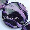 Fancy Printing Shell Beads, Flat Round & double-sided Approx 15 Inch 