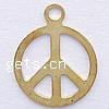 Brass Jewelry Pendants, Peace Logo, plated Approx 1mm 