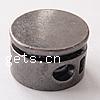 Feder Stopper Schnalle, Zinklegierung, Rondell, metallschwarz plattiert, 15x10x10mm, Bohrung:ca. 4mm, verkauft von PC