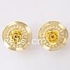 Brass Earring Stud Component, Flat Round, plated 