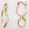 Brass Hoop Earring, Number 8, plated 