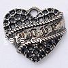 Zinc Alloy Pendant Rhinestone Setting, Heart, plated nickel, lead & cadmium free Approx 2.8mm 