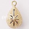 Stardust Brass Pendants, Teardrop, plated, hollow Approx 2mm 