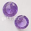 Faceted Resin Cabochon, Flat Round, rivoli back 