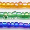 Regenbogen Glas Rocaille, Glas-Rocailles, Etwas rund, transluzent, keine, 1.9x2mm, 3000PCs/Tasche, verkauft von Tasche